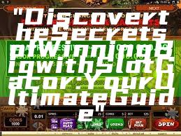 "Discover the Secrets of Winning Big with Slot Gacor: Your Ultimate Guide"